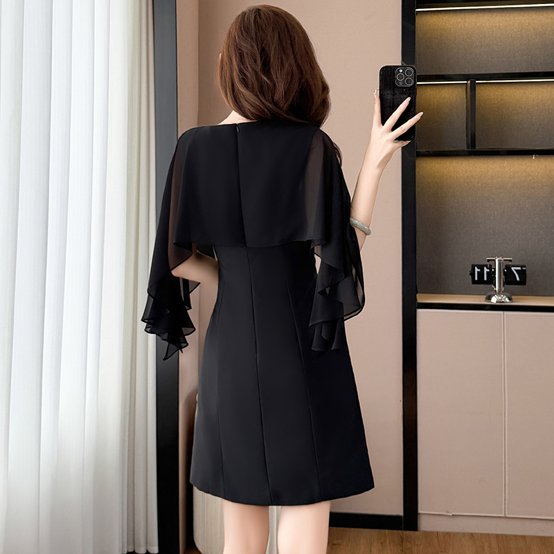 Black Flutter Sleeve Plus Size Bodycon Dress Summer 2026 - Image 5