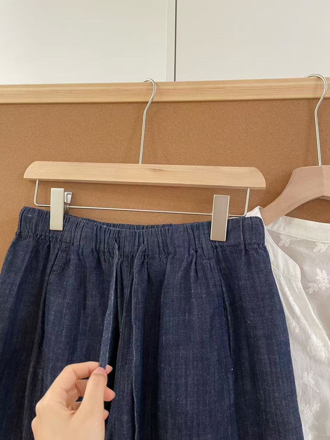 Lazy Comfortable Versatile Cotton Linen Denim Grandma Pants - Image 2