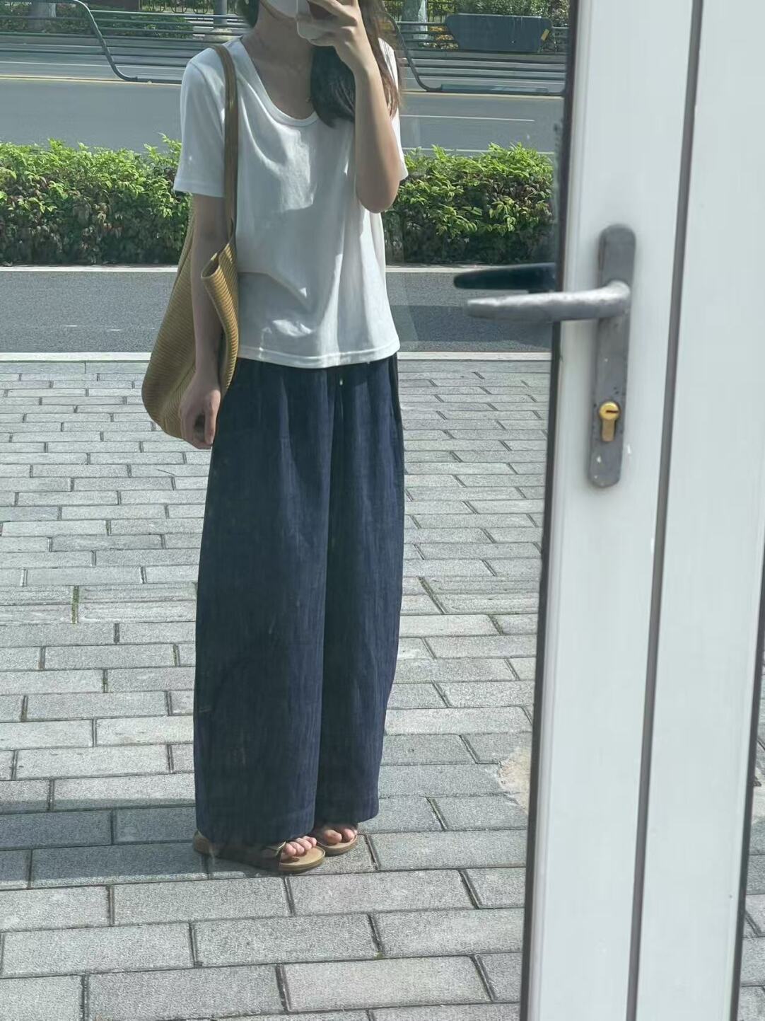 Lazy Comfortable Versatile Cotton Linen Denim Grandma Pants - Image 3