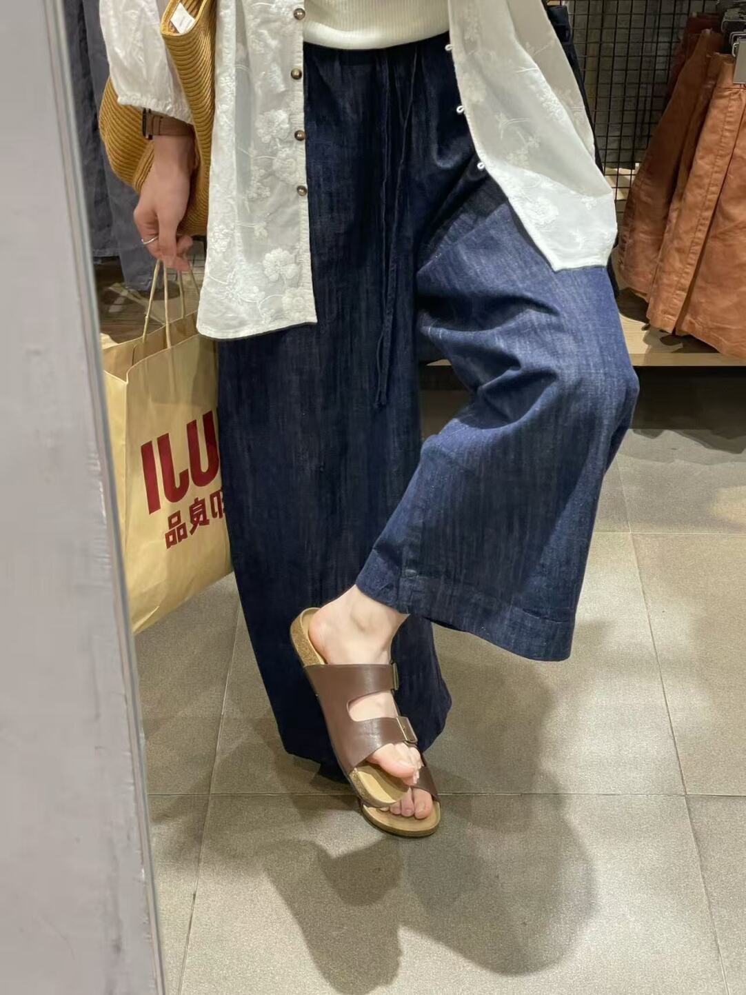 Lazy Comfortable Versatile Cotton Linen Denim Grandma Pants - Image 4