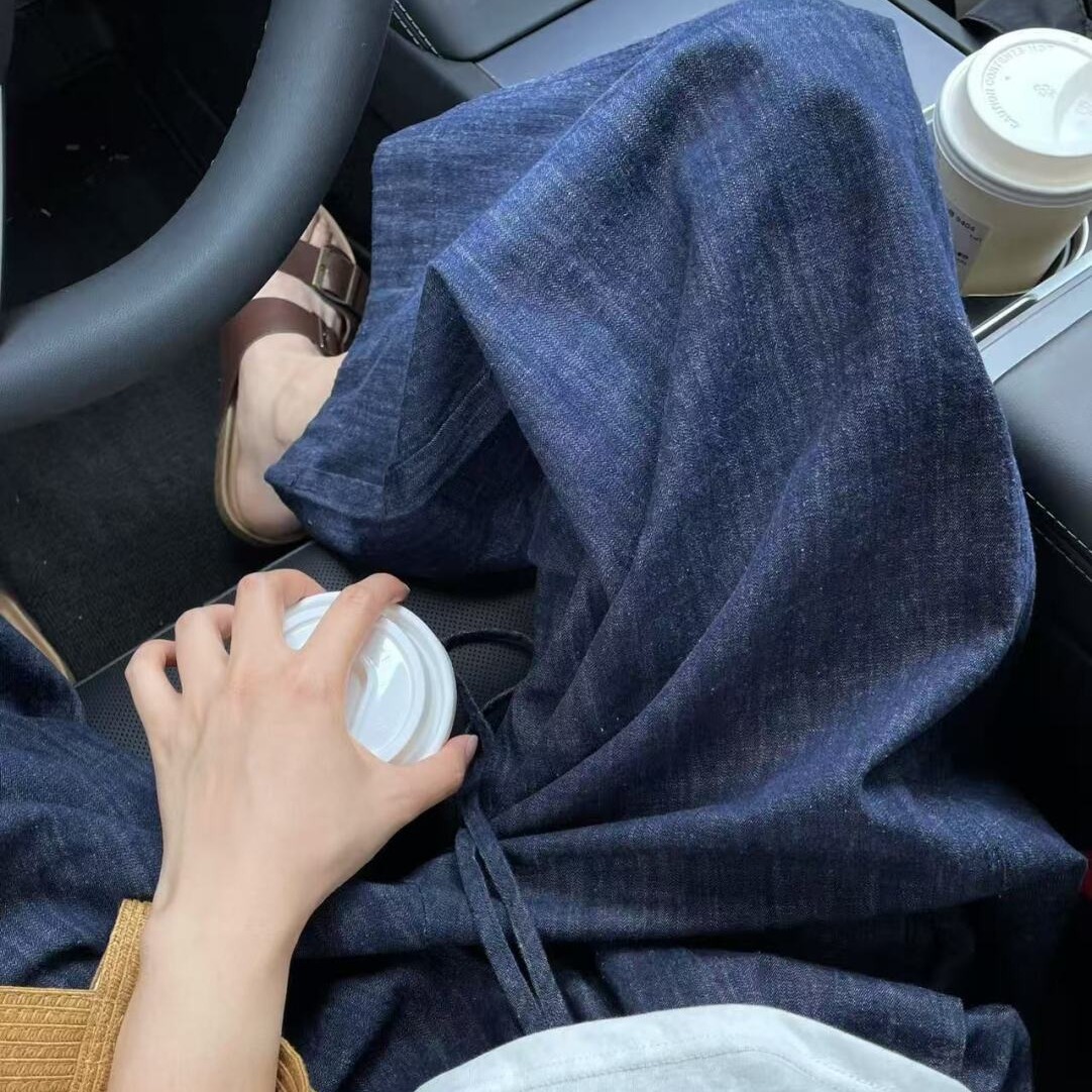Lazy Comfortable Versatile Cotton Linen Denim Grandma Pants - Image 5