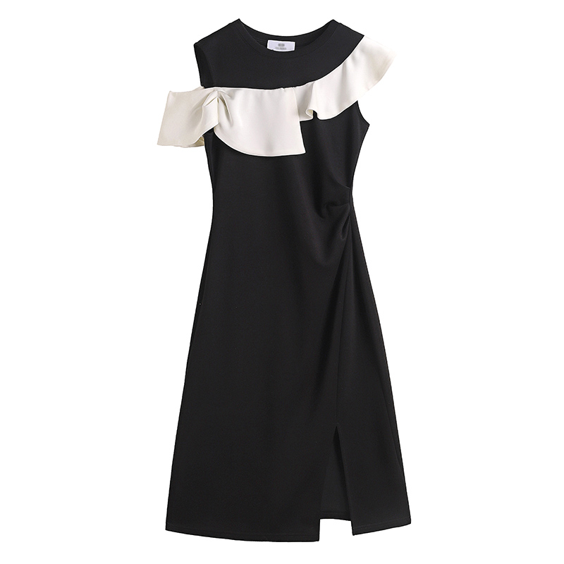 Plus Size Women's Summer Sleeveless Bodycon Dress with Color Block and Waist Cinch - Image 5