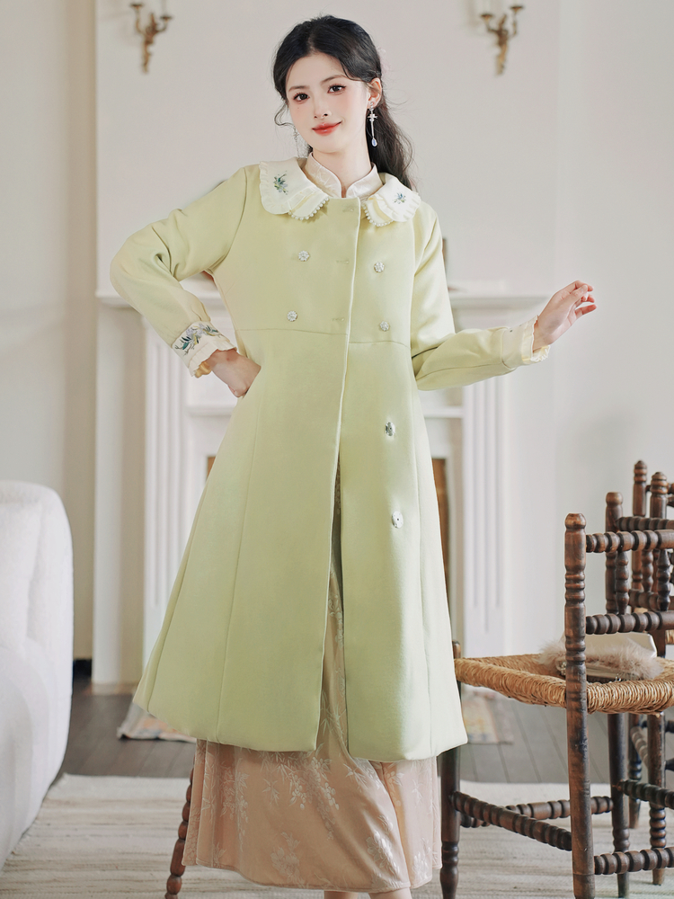 Retro Velvet Textured Modified Qipao Dress - Style 8175a1 - Image 3