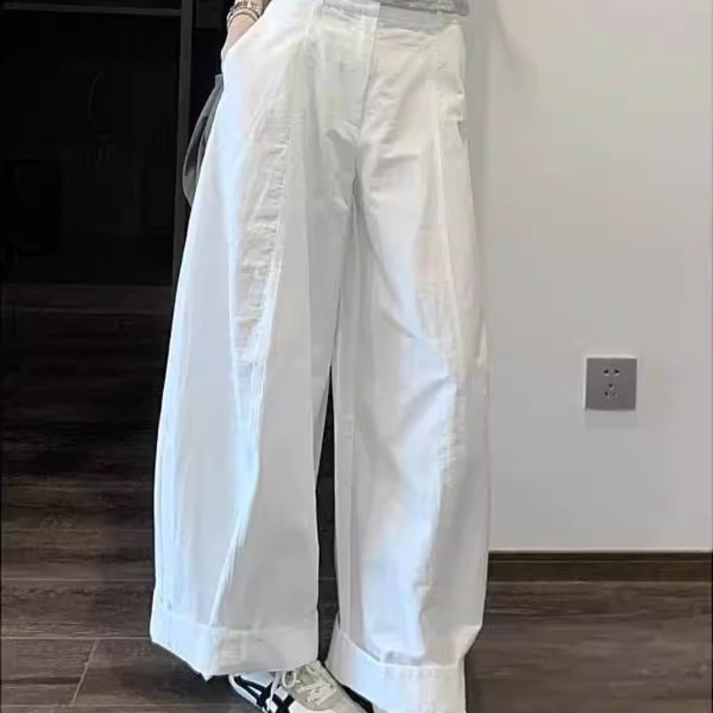 Women's Loose Straight Wide-Leg Cargo Pants Summer Korean Style High Waist - Image 5
